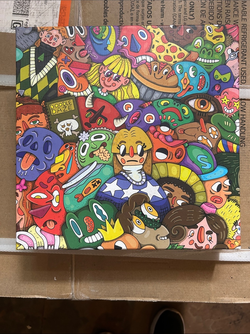 Colorful Doodle Pop Art Canvas
